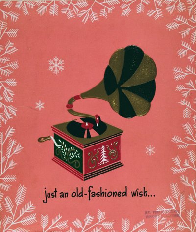 Solo un deseo a la antigua, tarjeta de Navidad de English School